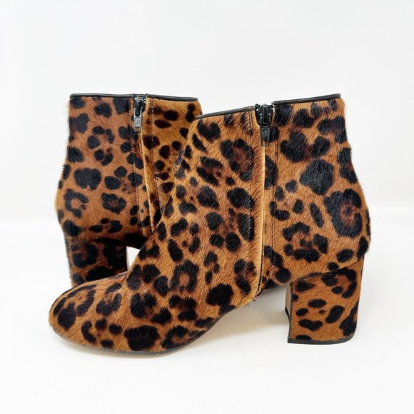 Zara Basic leopard hair boots womens size 9 - Picture 3 of 6